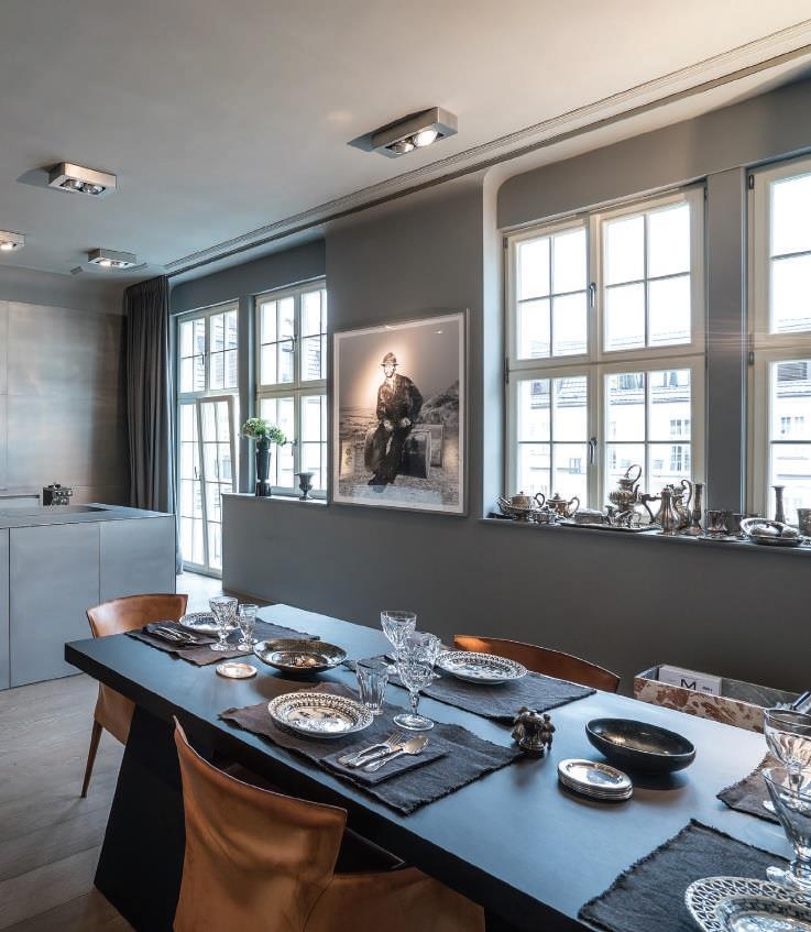 Dining area in a Mitte penthouse